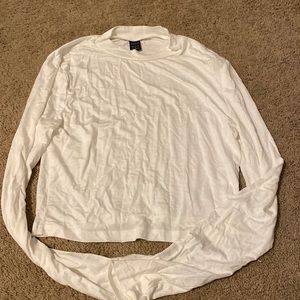 SHEIN mock neck long sleeve cropped